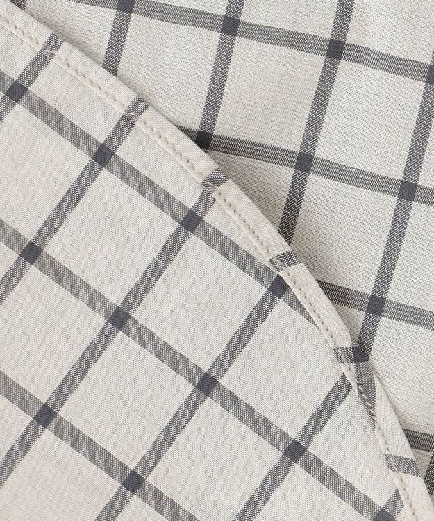 JOSEPH ABBOUD 【綿100％】ファインカウントシャンブレーチェックシャツ ライトグレー系4