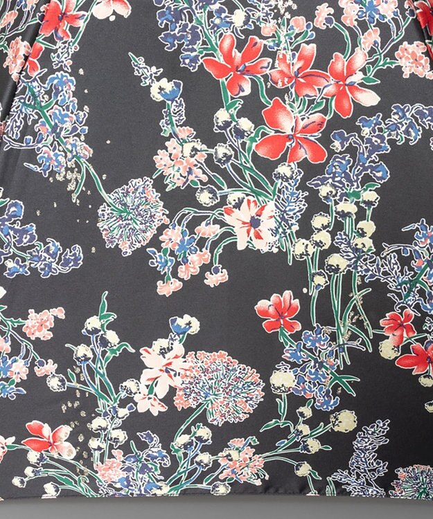 AURORA ジルスチュアート　フラワープリント長傘 ブラック