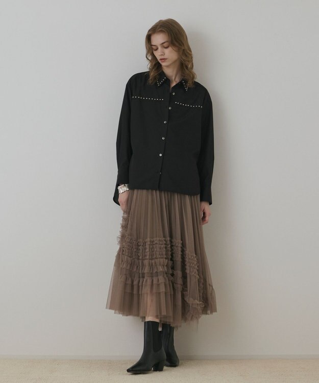 GRACE CONTINENTAL イレギュラ－チュ－ルスカート ベージュ