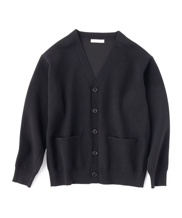 UNFILO MENS 【男女兼用/新色追加】スウェットライク ニットカーディガン [24年秋冬商品] ブラック