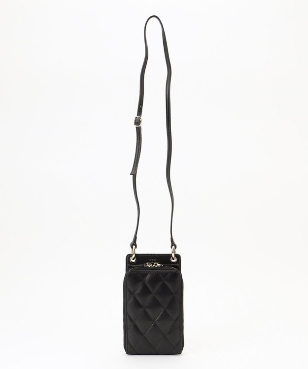 23区 【新色追加】キルティング スマホ ポシェット ブラック系