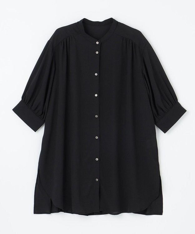 ANY バックプリーツシャツ ブラック