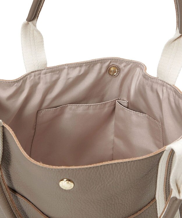 TOPKAPI 【TREASURE TOPKAPI】ソフトシュリンク テープコンビ A4 トート バッグ グレージュ