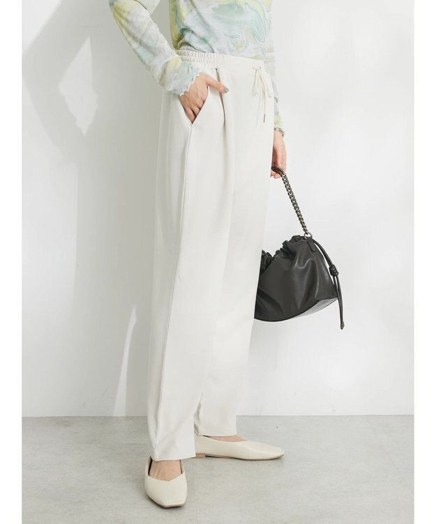 CRAFT STANDARD BOUTIQUE ストレッチカラーイージーパンツ Ivory