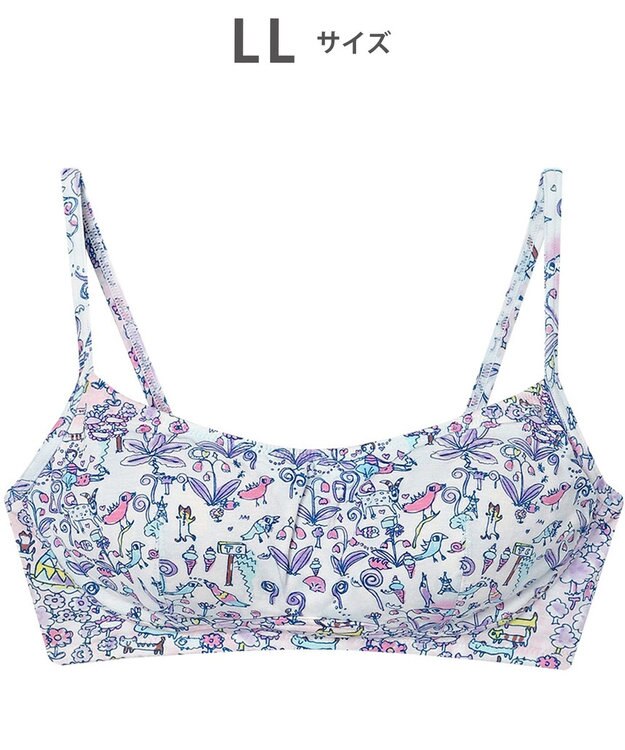 tsumori chisato SLEEP ツモリチサト ノンワイヤーブラ フルカップ ブラジャー ベア天竺素材(身生地) レディース UBX411 /ワコール サックス