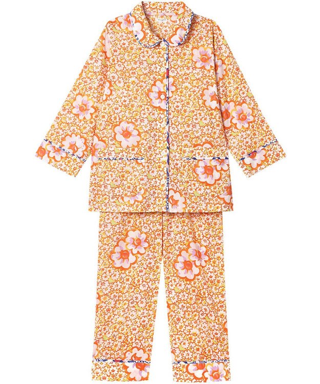 tsumori chisato SLEEP ツモリチサト パジャマ 9分袖 長袖 9分丈 綿100%(本体) 楊柳素材 レディース UDT243 /ワコール オレンジ