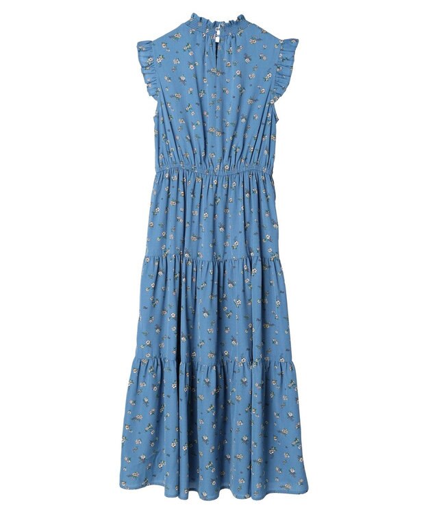 Green Parks ・ＥＬＥＮＣＡＲＥ　ＤＵＥ　フラワーｐｔティアードワンピ Blue