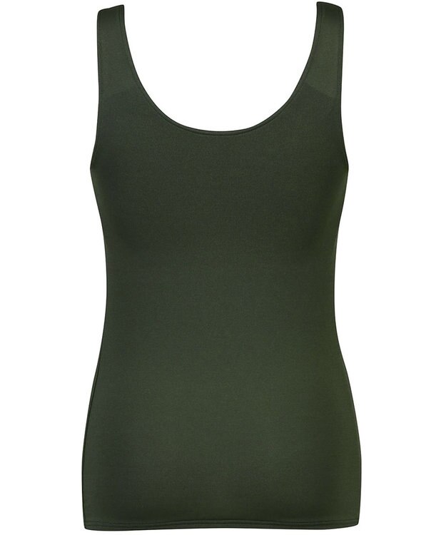 Wing インナー カップ付きノースリーブ 【シンクロブラトップ】 ラクなのにきれいなバストシルエット ウイング／ワコール ET1151 グリーン