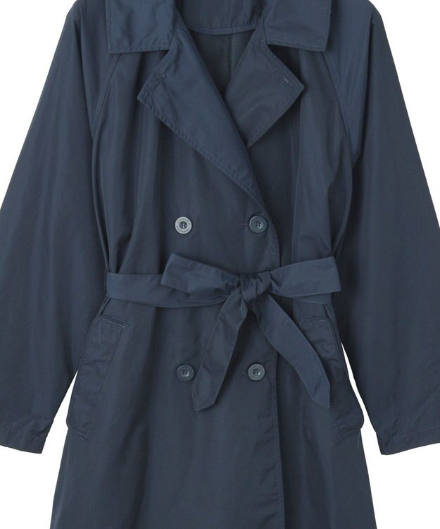 MOONBAT 【撥水】LIGNAGGIO ベルト付トレンチコート ネイビーブルー