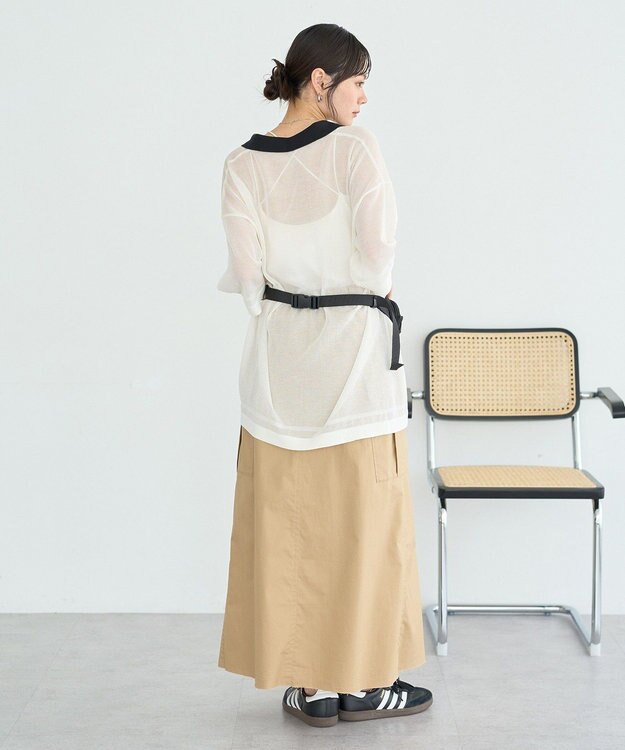 earth music&ecology シアーポロプルオーバー Off White