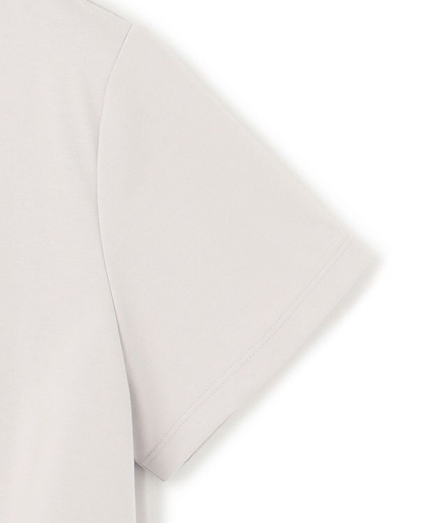 ICB 【洗える】 スーペリアジャージー Uネック半袖プルオーバー ライトグレー系