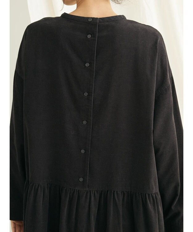 CRAFT STANDARD BOUTIQUE コーデュロイアシンメトリーワンピース Charcoal Gray