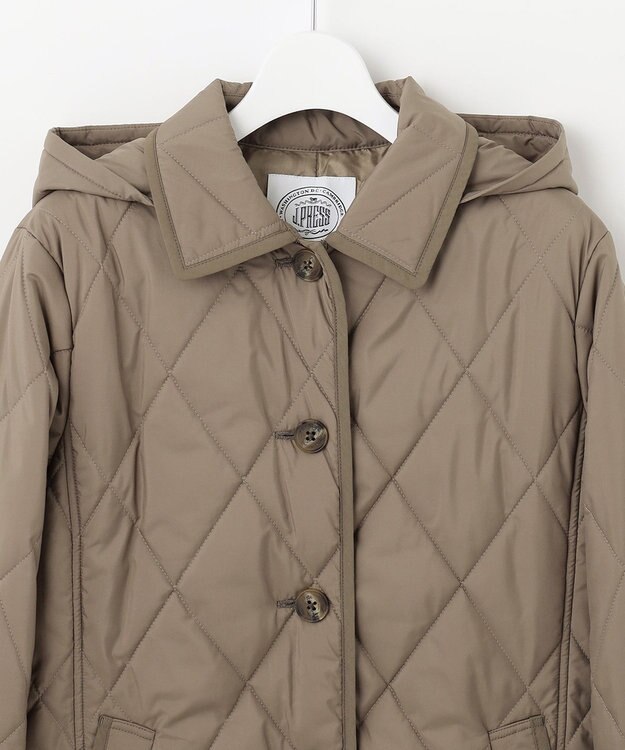 J.PRESS LADIES L 【抗菌防臭】コンパクトタフタプレミアム撥水 ショート アウター ブラウン系