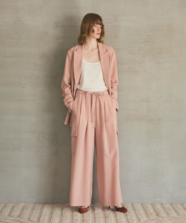 GRACE CONTINENTAL ワイドイージーカーゴパンツ ピンク