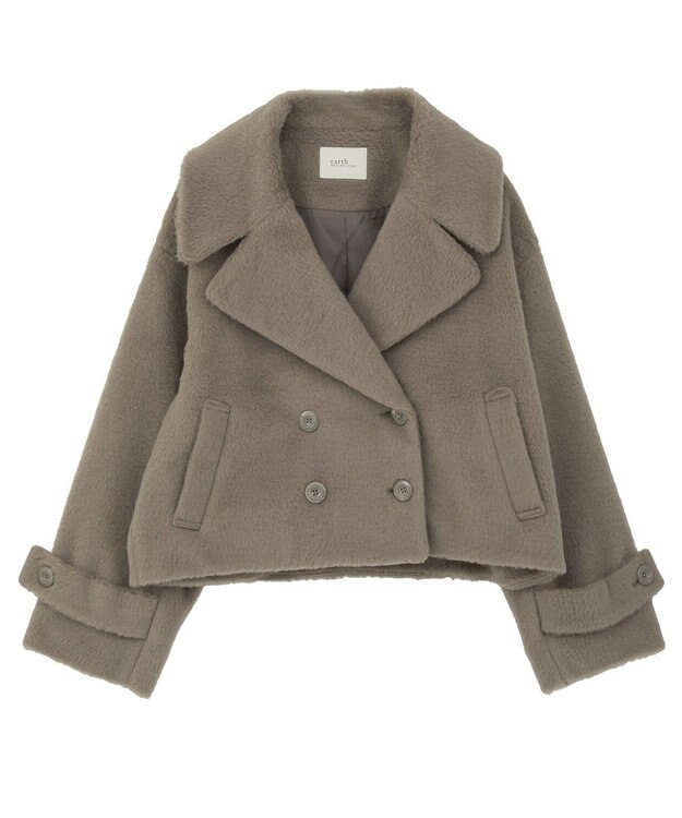 earth music&ecology シャギーショートコート Beige