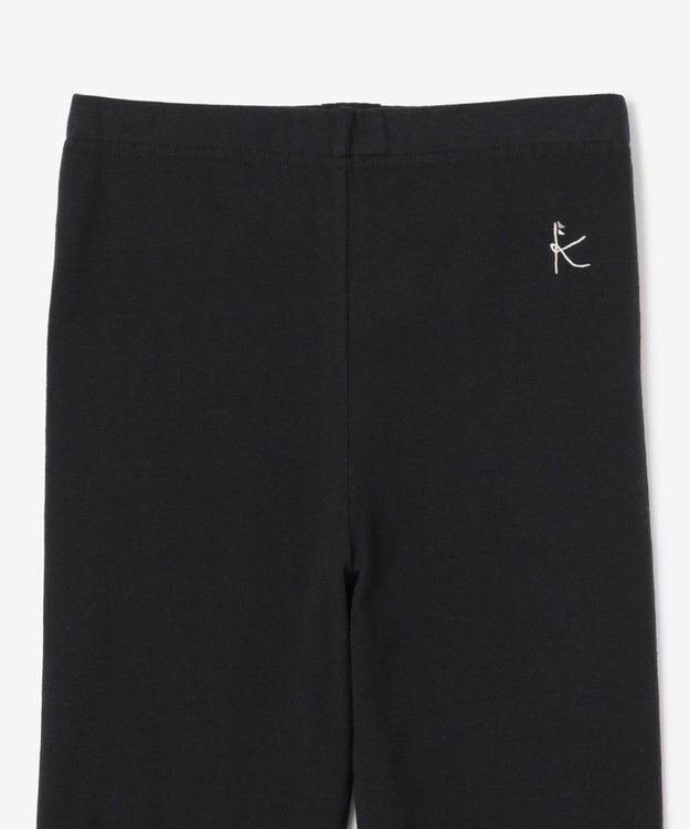 組曲 KIDS 【150-160cm】ストレッチ天竺レギンス（７分丈） ブラック系