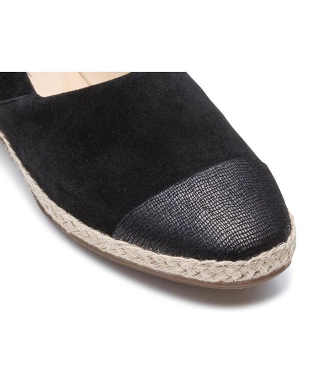 REGAL FOOT COMMUNITY 【リーガルレディース】F88R エスパドリーユ調スリッポン フラットシューズ ブラック