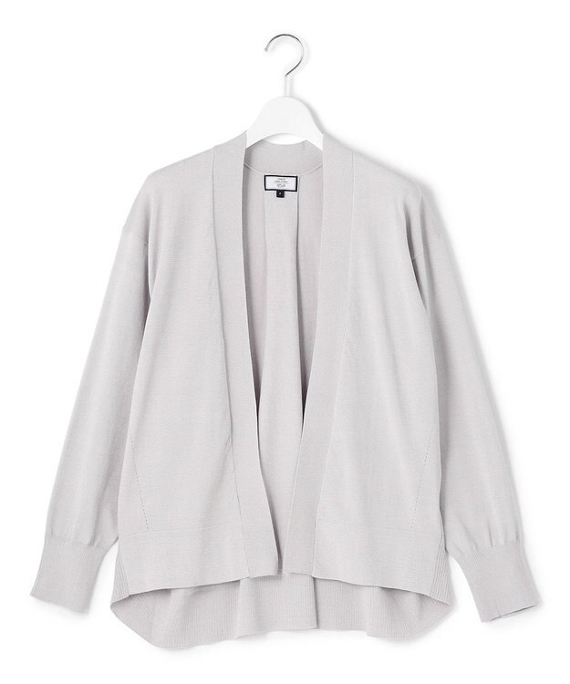 J.PRESS YORK STREET 【WOMEN】シアーカーディガン ライトグレー系