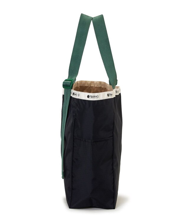LeSportsac LG HANDLE ADJ TOTE/ディープシー/ボトルグリーンウェビング ディープシー/ボトルグリーンウェビング