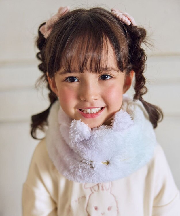 ANY KIDS ネッコウォーマー ラベンダー×レインボー