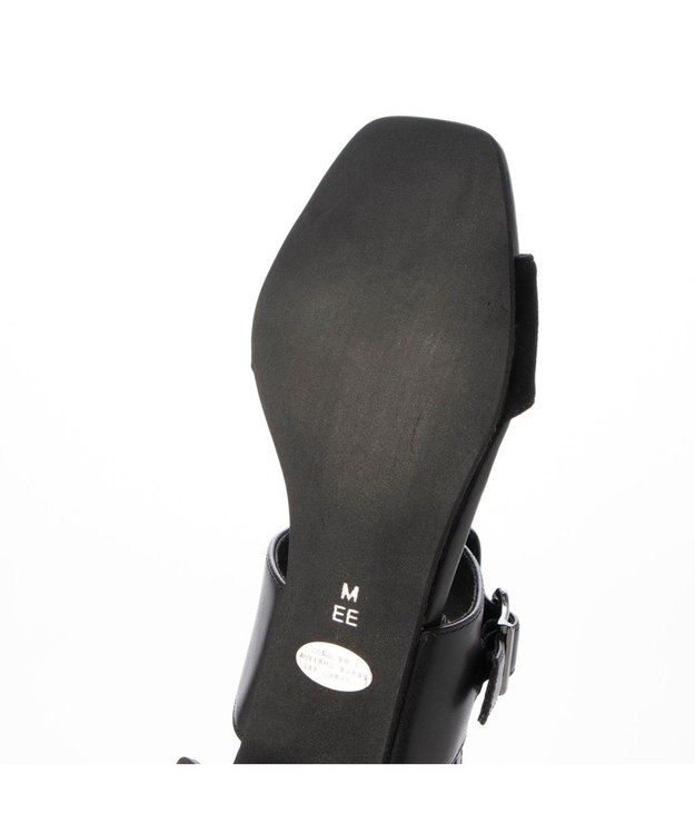 ing <ing>スクエアトゥバックベルトサンダル ブラック