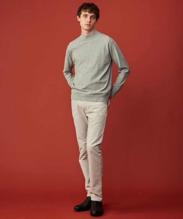 JOSEPH ABBOUD 【洗える・速乾/ストレッチ/フリースタッチ】ソフトコール パンツ ライトグレー系