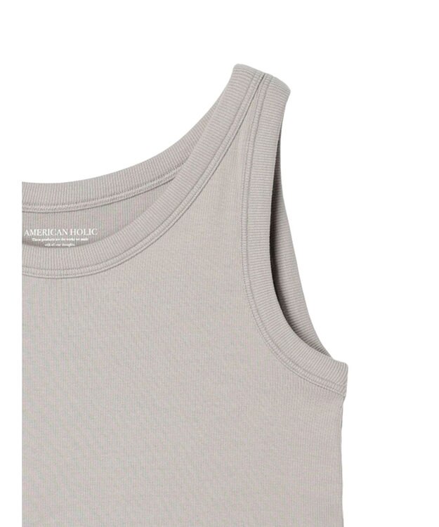 AMERICAN HOLIC 抗菌防臭Ｄａｉｌｙテレコタンクトップ Gray Beige
