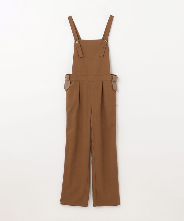 組曲 KIDS 【150-160㎝】Flower tea party サロペット ブラウン系