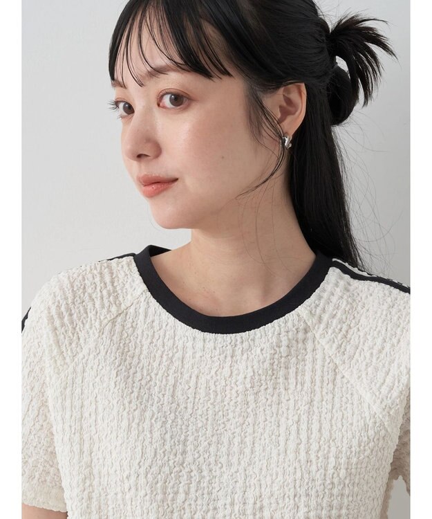 earth music&ecology ラインジャガードプルオーバー Off White