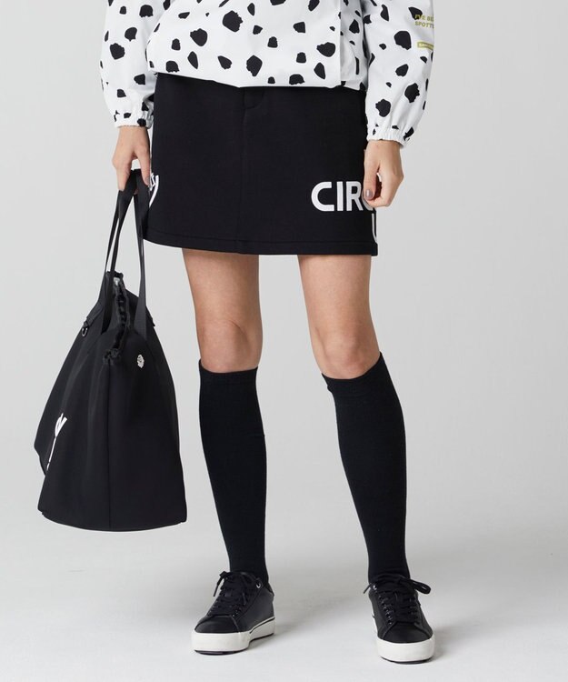 PW CIRCULUS 【WOMEN】アスレジャー 裏毛 ロゴ スカート ブラック系
