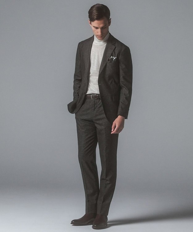 GOTAIRIKU 3ピースセットアップ対応【あたたかい】RENEWOOL ウールベスト ダークブラウン系8