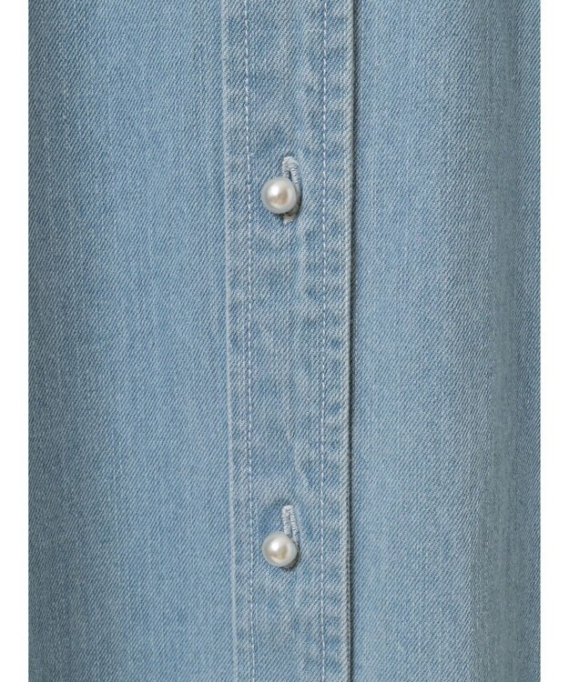 CRAFT STANDARD BOUTIQUE デニムパールボタンワンピース Sax
