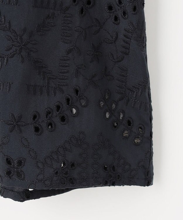 J.PRESS LADIES L 【一枚で着映え】エンブロイダリー ボクシーシャツ ネイビー系