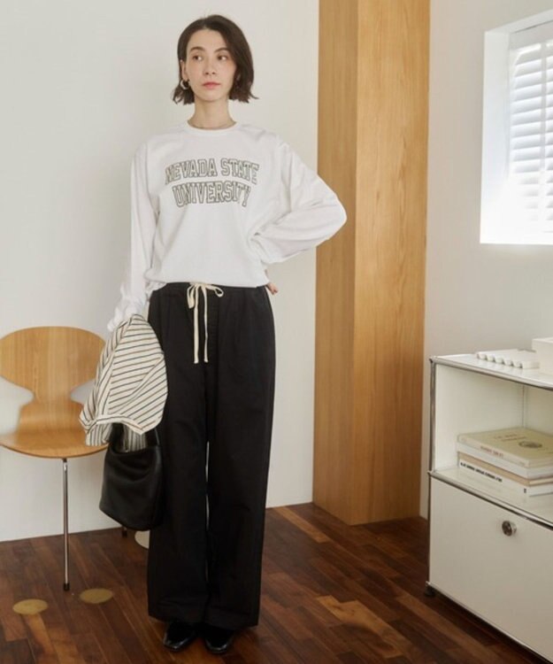 WEGO 【ANGIE VINTAGE】ツイルイージーパンツ ブラック