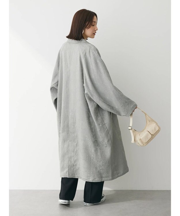 Green Parks ・ＥＬＥＮＣＡＲＥ　ＤＵＥ　ジャカードステンカラーコート Gray