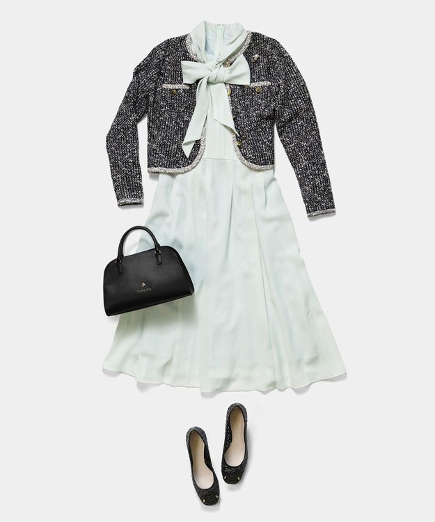 TOCCA TWEEDY MAZE ニットジャケット ブラック系