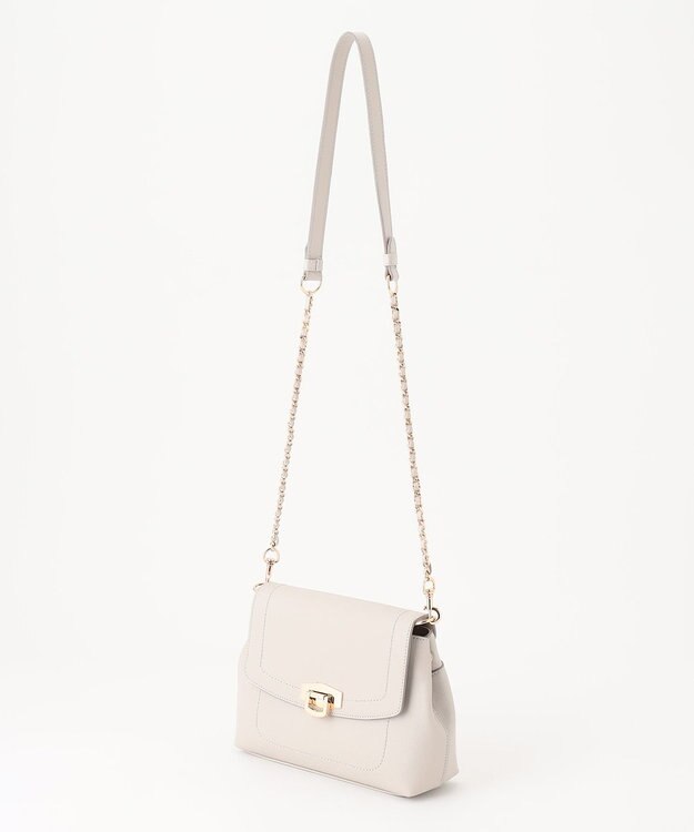 ANY SIS 【2WAY】ラインステッチチェーンショルダー バッグ ライトグレー