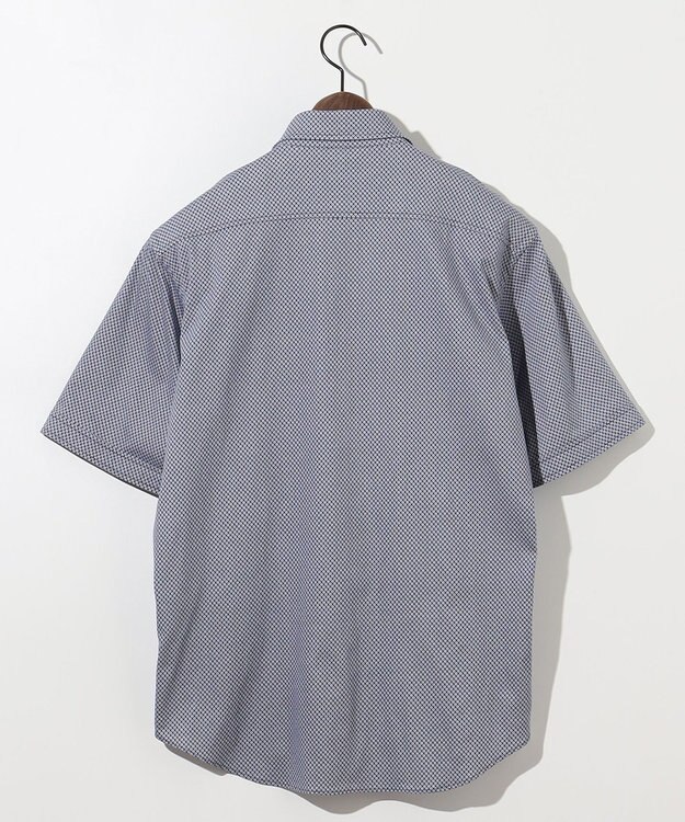 JOSEPH ABBOUD 【ストレッチ・イージーケア】コンパクトジャージープリントシャツ ネイビー系4