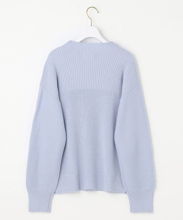 ANY SIS 【洗える】スフレボトルネック ニット ミントブルー