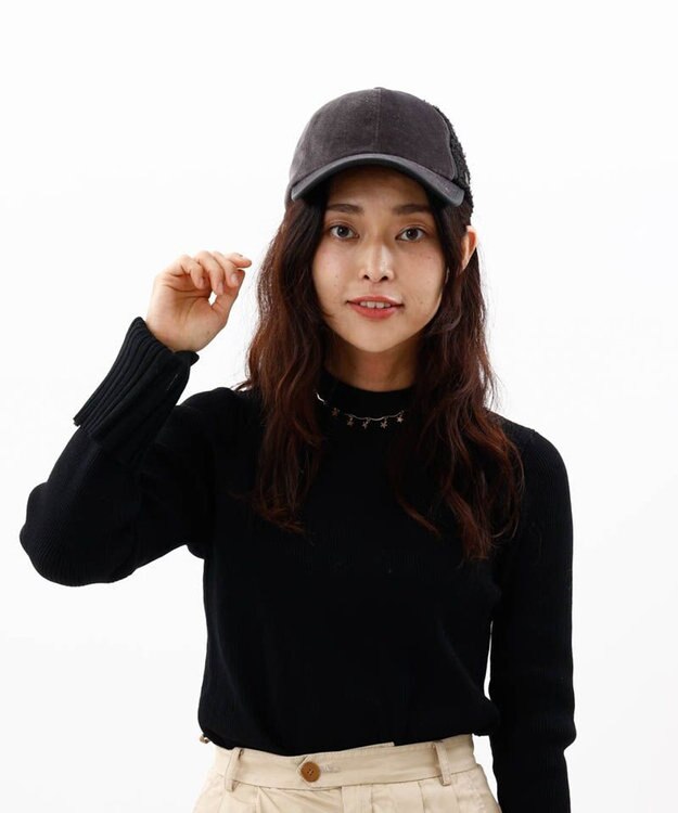 AURORA 【 LANVIN en Bleu （ランバン オン ブルー）】ベロアリボンキャップ ミディアムグレー