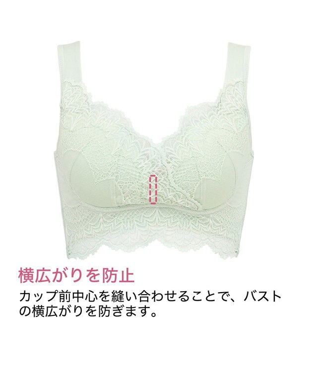 BRADELIS New York 【BRADELIS Me / ノンワイヤー・バストアップ】レーシィオールインワンブラ 日中も就寝時も快適に補正するブラ ブラック