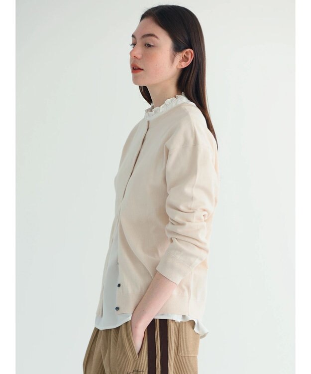 CRAFT STANDARD BOUTIQUE ２ＷＡＹクルーネックニットカーディガン Ivory