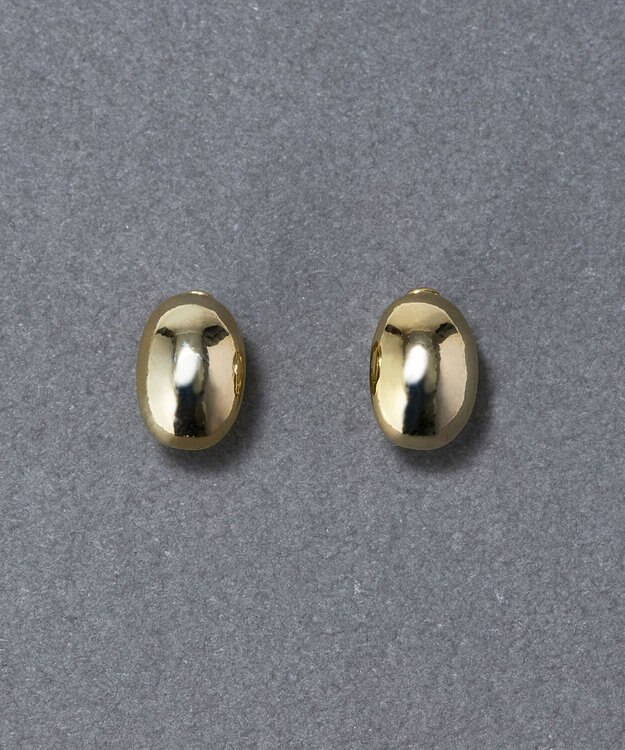 Phoebe 【ピアス見えシリーズ/金属アレルギー対応】オーバルフープスナップイヤリング　ゴールド ゴールド