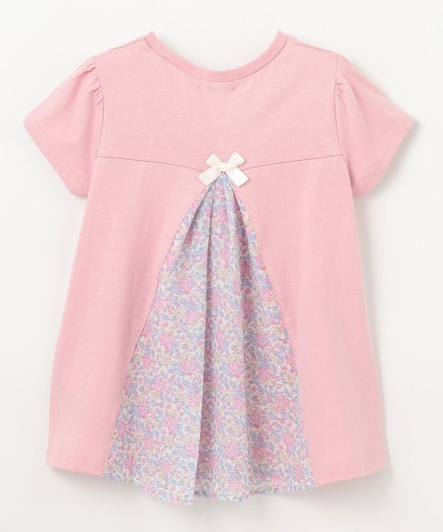 ANY KIDS 接触冷感 しろくま バックシャン Tシャツ ピンク×花柄