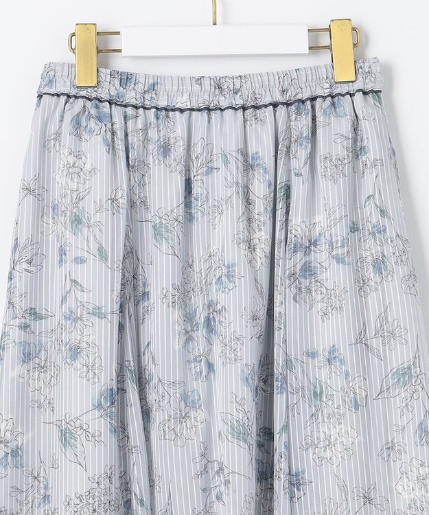 ANY SIS S 【美人百花7月号掲載】ファジーカラーフラワー スカート ブルー系