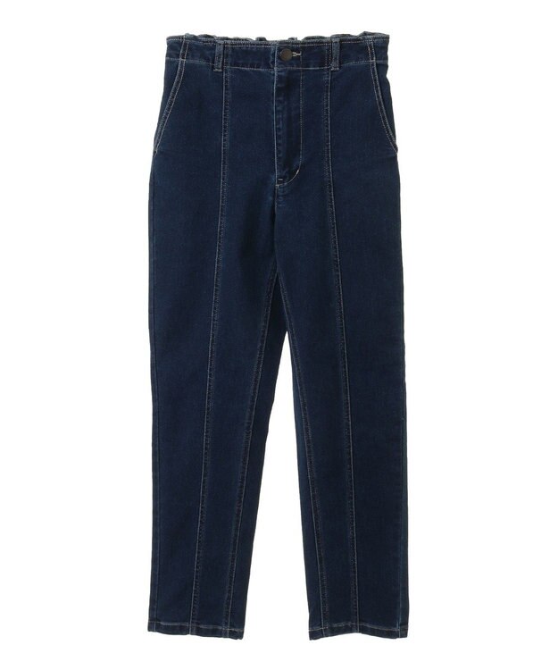 Green Parks ＧＵＭストレッチパネル切り替えデニムパンツ Black