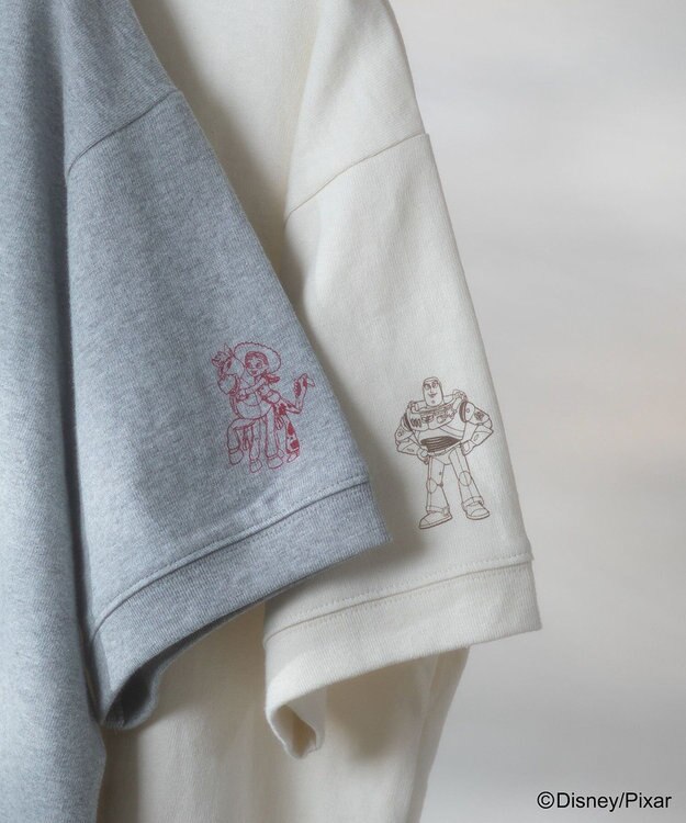 Green Parks トイストーリー／スウェット風ロゴＴシャツ Gray Mixture