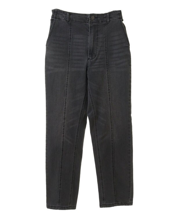 Green Parks ＧＵＭストレッチパネル切り替えデニムパンツ Black