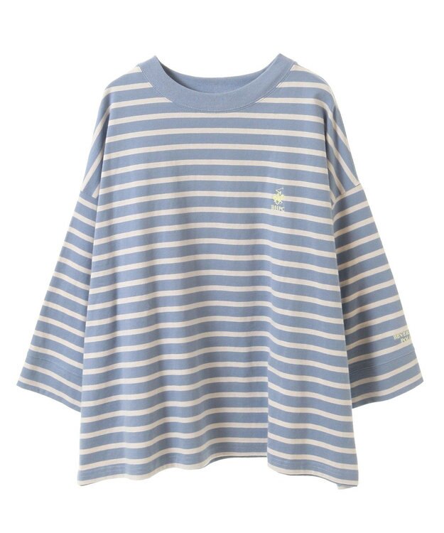 CRAFT STANDARD BOUTIQUE 【別注】BHPC/刺繍ワイドスリーブTEE Border Blue