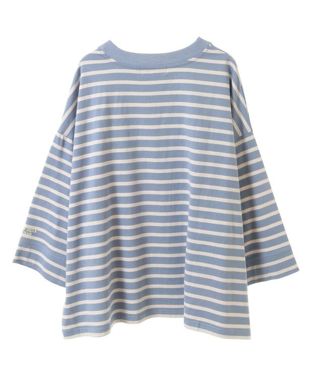 CRAFT STANDARD BOUTIQUE 【別注】BHPC/刺繍ワイドスリーブTEE Border Blue